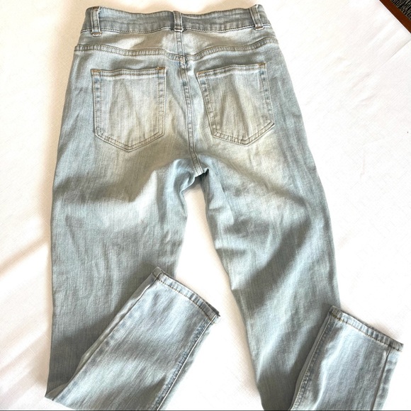 BLUE ASPHALT jeans lightly distressed denim 5/27 light wash denim blue jeans 5 - Picture 7 of 10